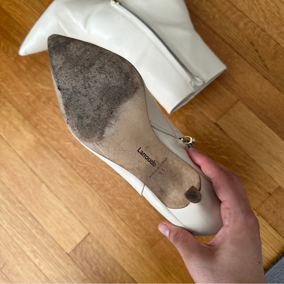 Larroude Mini Kate Bootie in Ivory - Picture 2 of 6